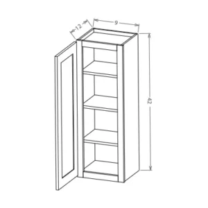42″ High Wall Cabinet 1-Door