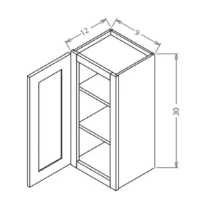 30″ High Wall Cabinet 1-Door