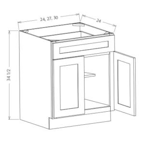 Base Cabinets 2-Door (B24, B27, B30)