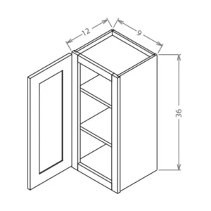 36″ High Wall Cabinet 1-Door