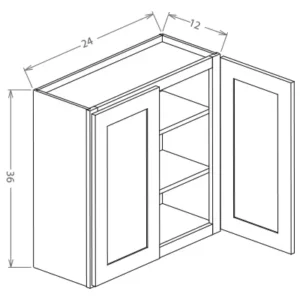 36″ High Wall Cabinet 2-Door